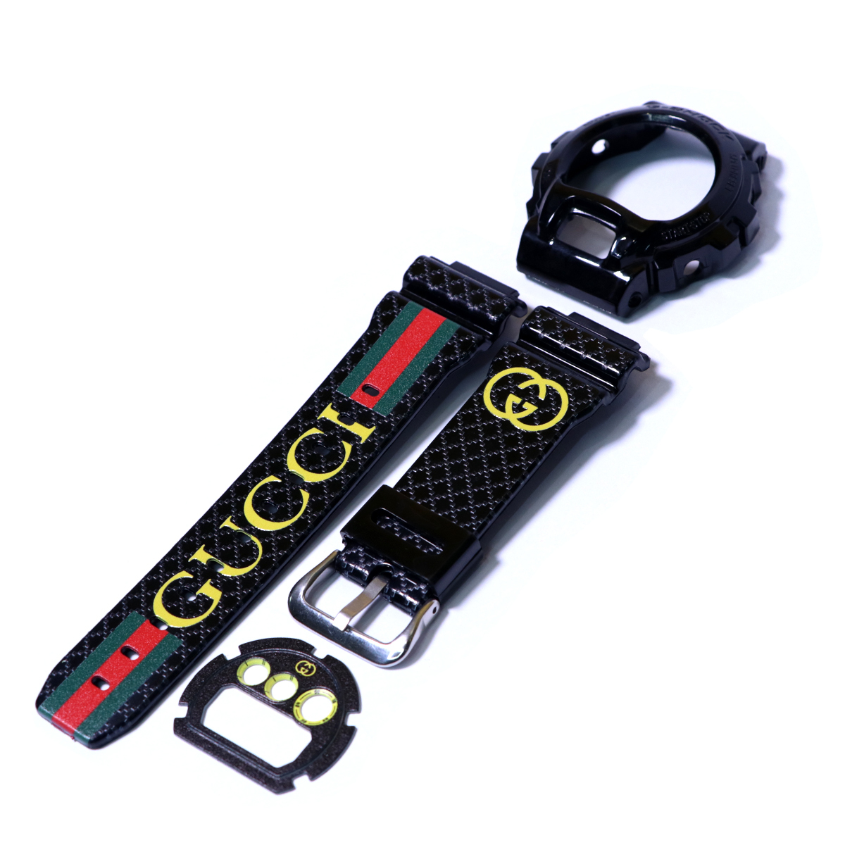 GUCCI Glossy Custom Watch Band & Bezel Set DW-6900 – Custom Gorillas