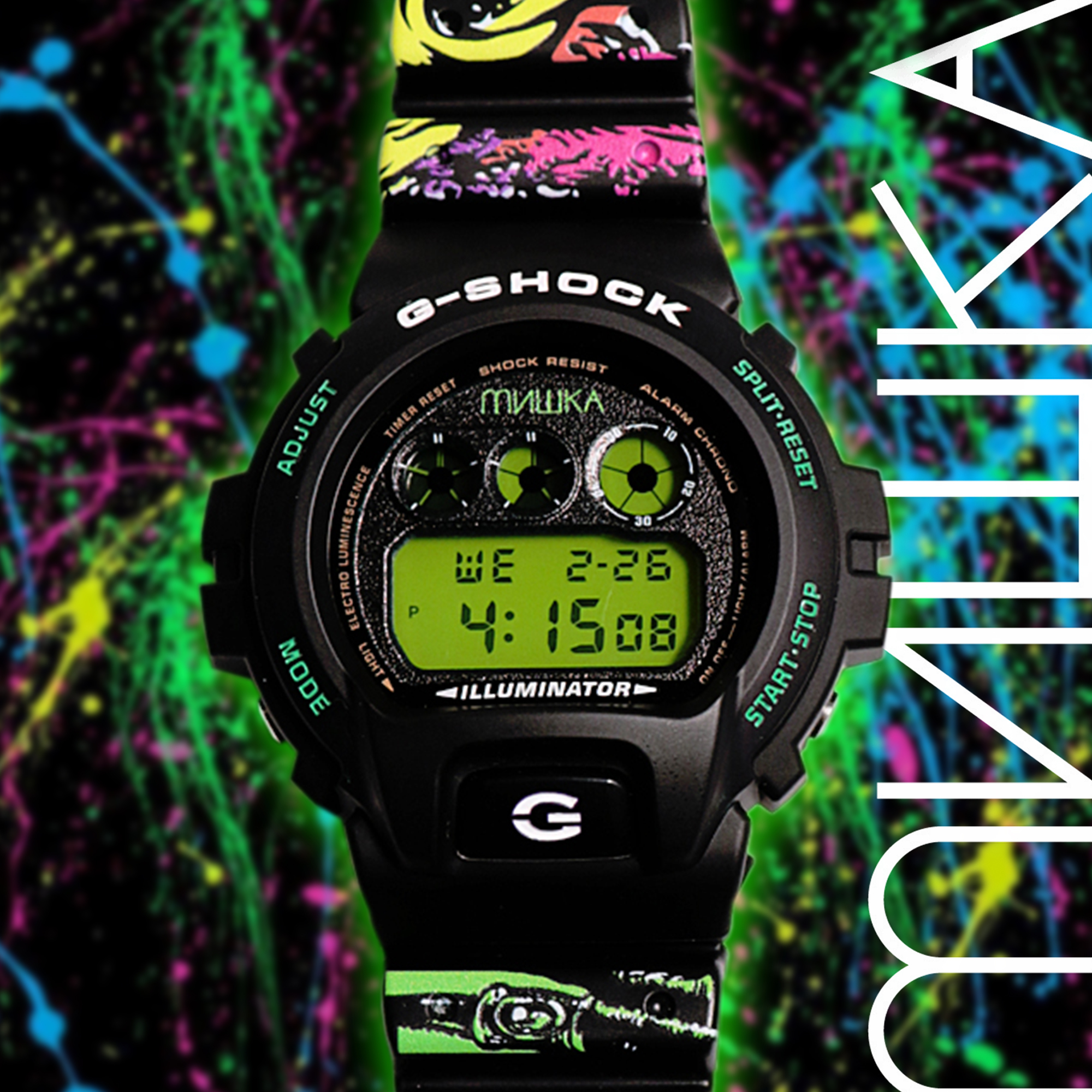 G-Shock DW-6900 Mishka Street Custom Design and assembled Digital