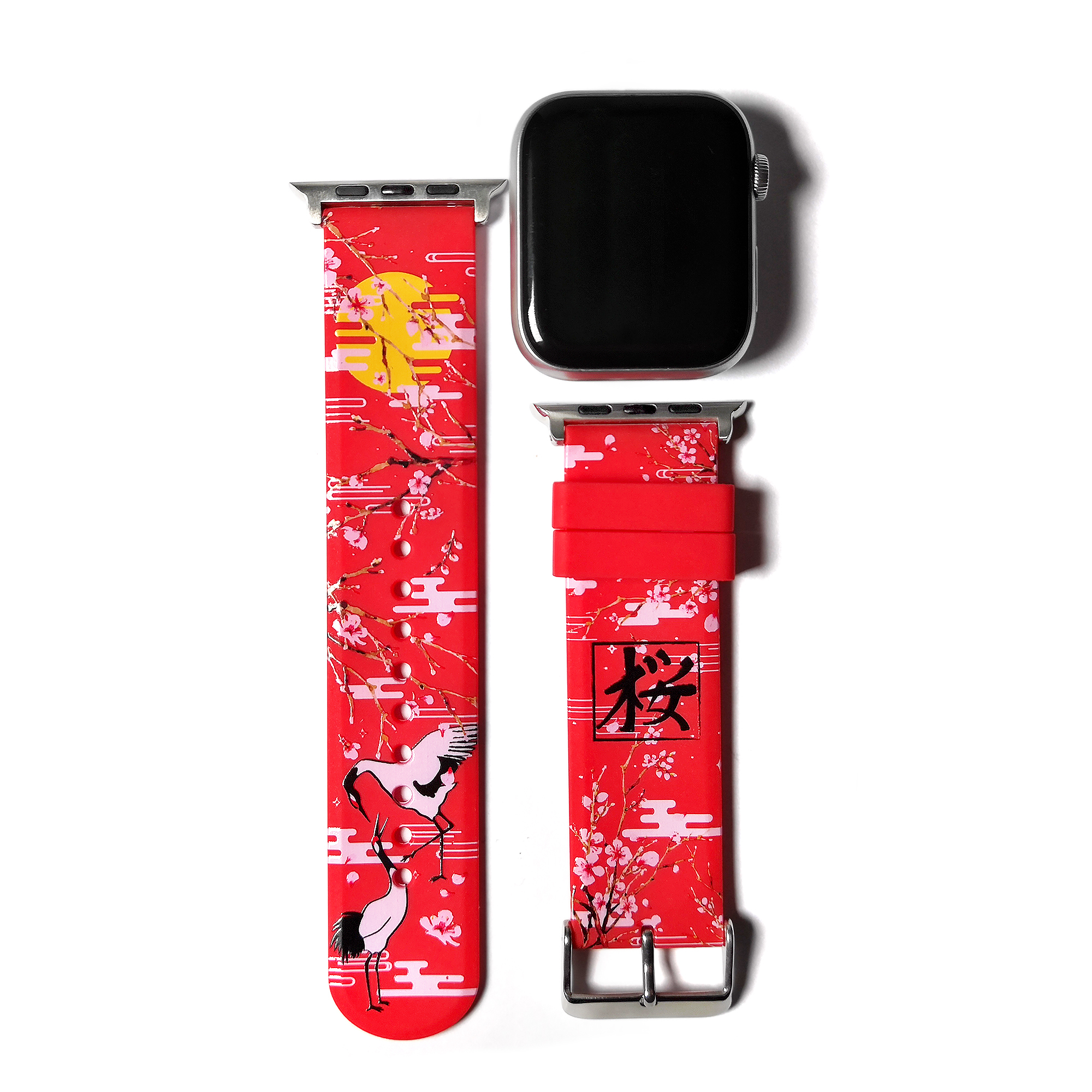 Japan Sakura 2 TPU Wrist Strap Apple Watch Band 38mm /42mm /44mm