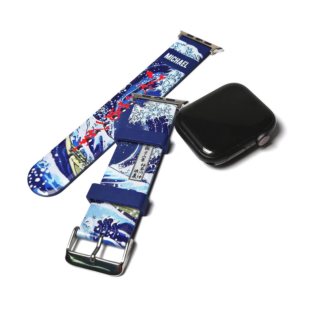 Japanese Dragon Pattern TPU Wrist Strap Apple Watch Band 38mm /42mm /44mm  for iWatch Series 4 3 2 1 – Custom Gorillas