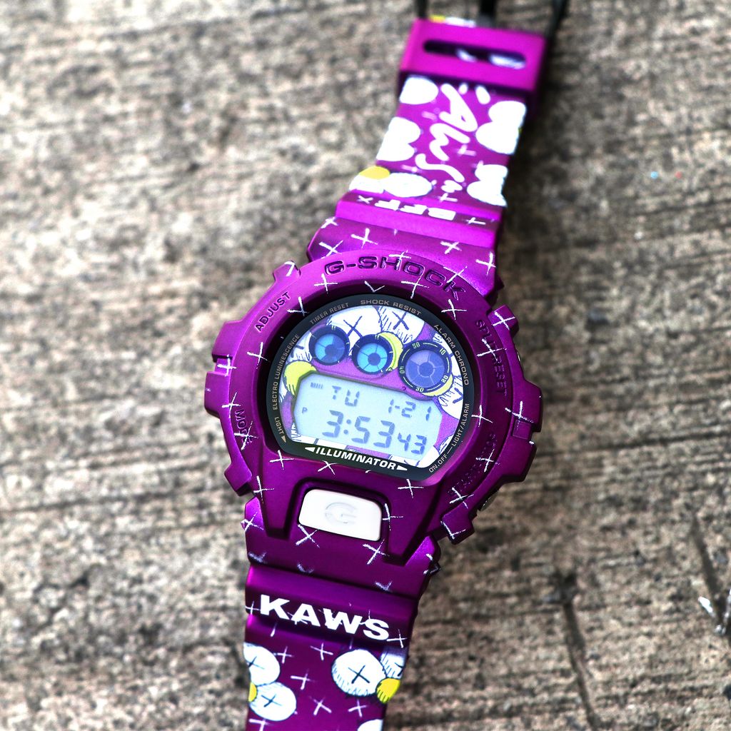 G-Shock DW-6900 Kaws BFF Purple Satin Custom Design Watch G-Shock DW-6900 Kaws BFF Purple Satin Custom Design Watch