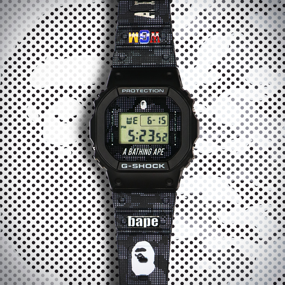 WGM x Bape Custom Design on DW-5600 G-Shock Watch