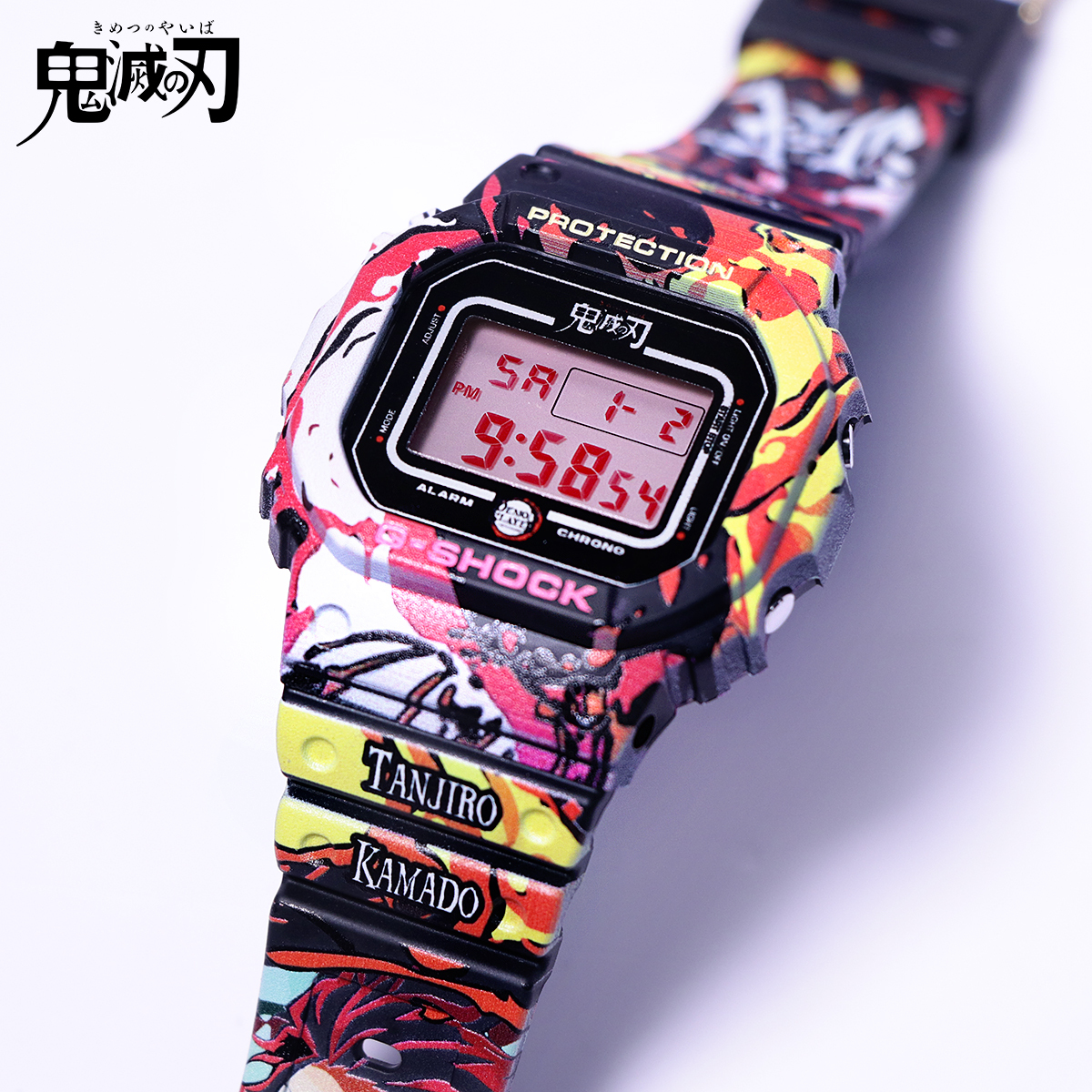 Demon Slayer G-Shock Custom on DW-5600 Watch – Custom Gorillas