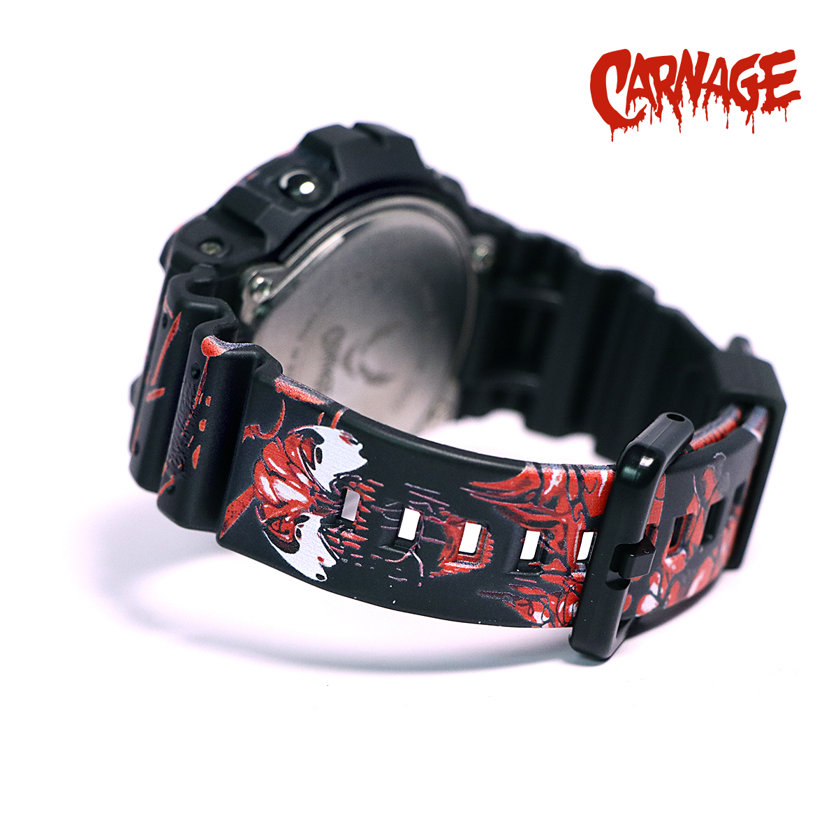 Carnage G-Shock Custom on DW-6900 Watch – Custom Gorillas