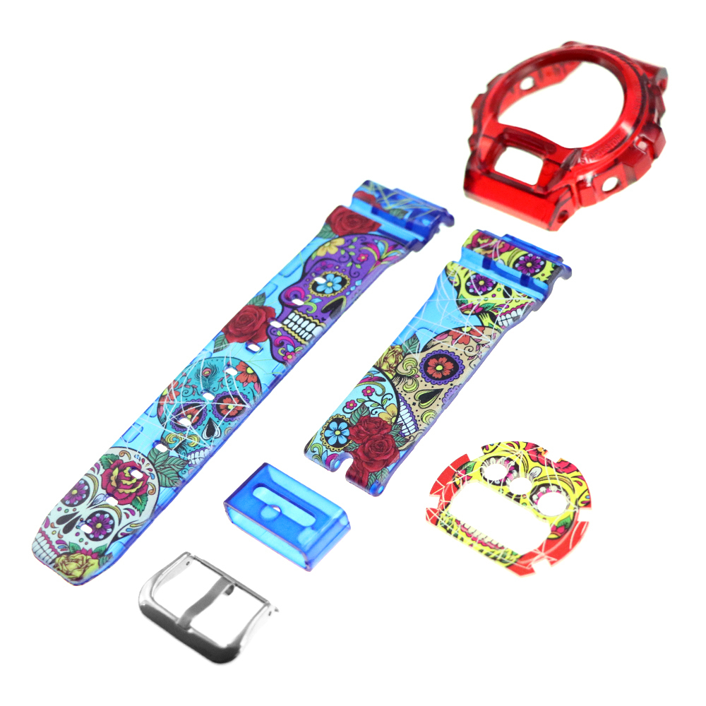 Sugar Skull Ver 2 DW-6900 G-Shock Band & Bezel – Custom Gorillas