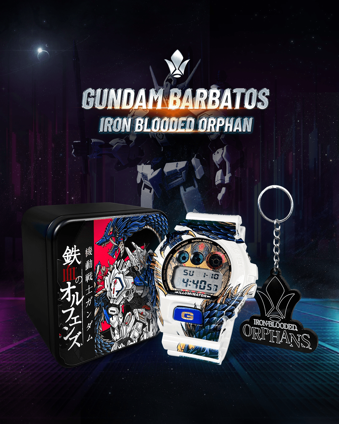 Premium Gundam Barbatos G-Shock Watch Set