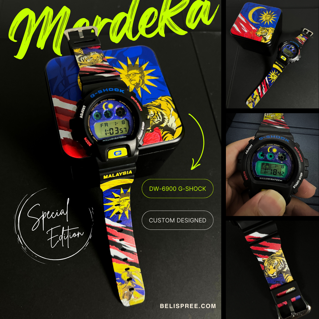 G-SHOCK DW-6900 カスタム Merdeka G-Shock Custom on DW-6900 Watch – Custom Gorillas