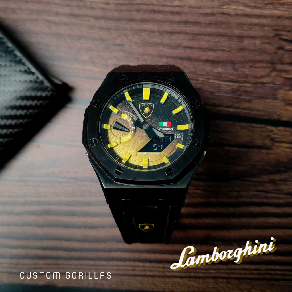 Lamborghini Custom G-Shock GA-2100 CasiOak Watch – Custom Lamborghini Custom G-Shock GA-2100 CasiOak Watch – Custom