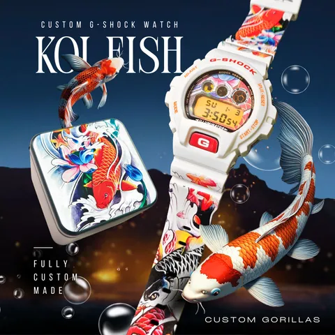 Koi Fish White DW-6900 Watch (1)