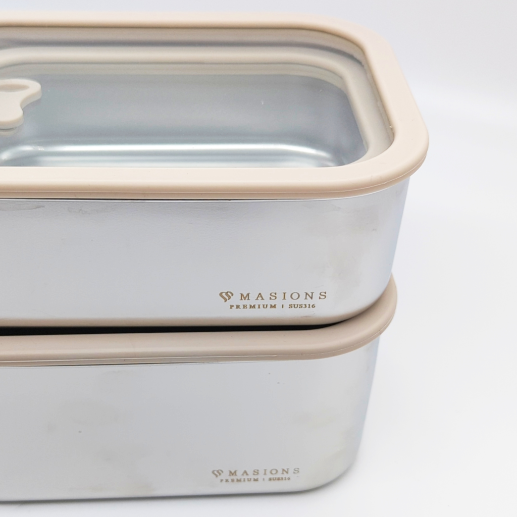 居家好物｜美心 MASIONS – PREMIUM可微波的不鏽鋼保鮮盒、上班用便當盒、抗菌保鮮，烤箱、電鍋、電磁爐都能用