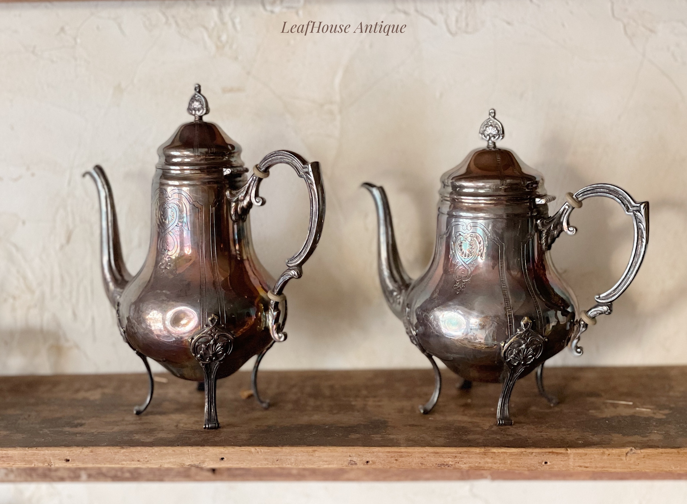 法國古董鍍銀茶壺– LEAFHOUSE ANTIQUE