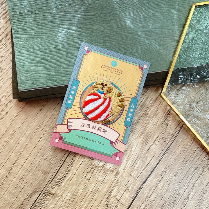 刺繡別針 香港系列II -西瓜波貓咪.jpg
