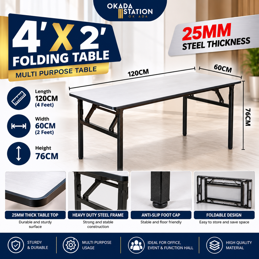 Okada Station Folding Table Showcase