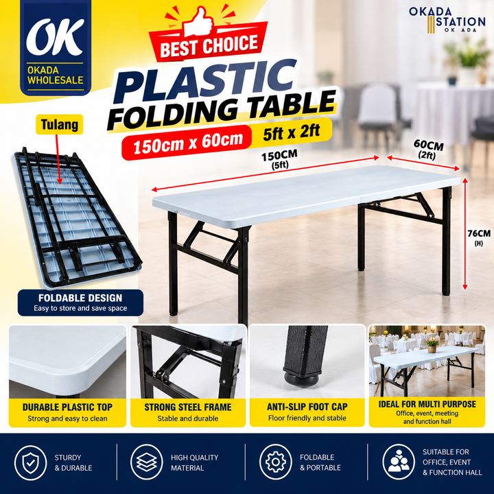 Foldable Plastic Table Advertisement