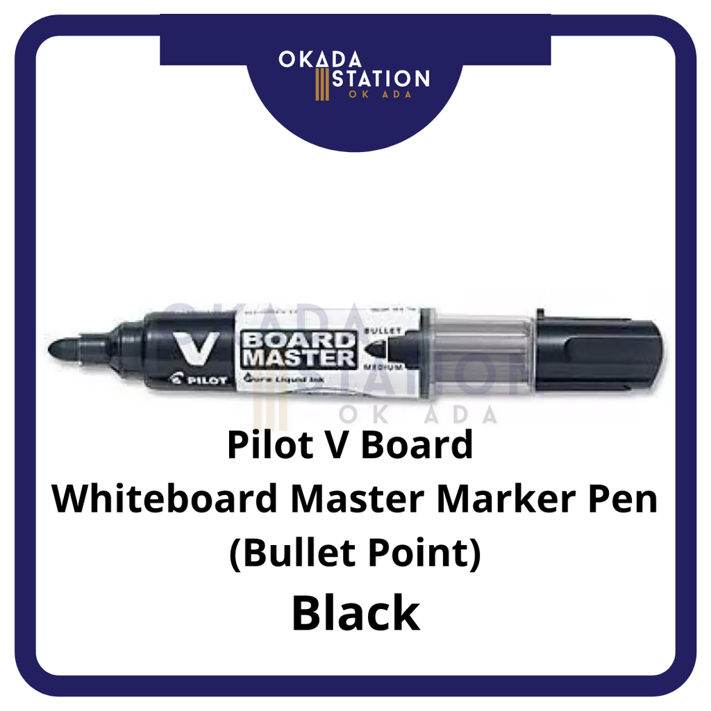  Pilot Begreen V-Board Master Whiteboard Marker – Extra Fine  Bullet Tip – Black Ink – Pack of 5 : Office Products