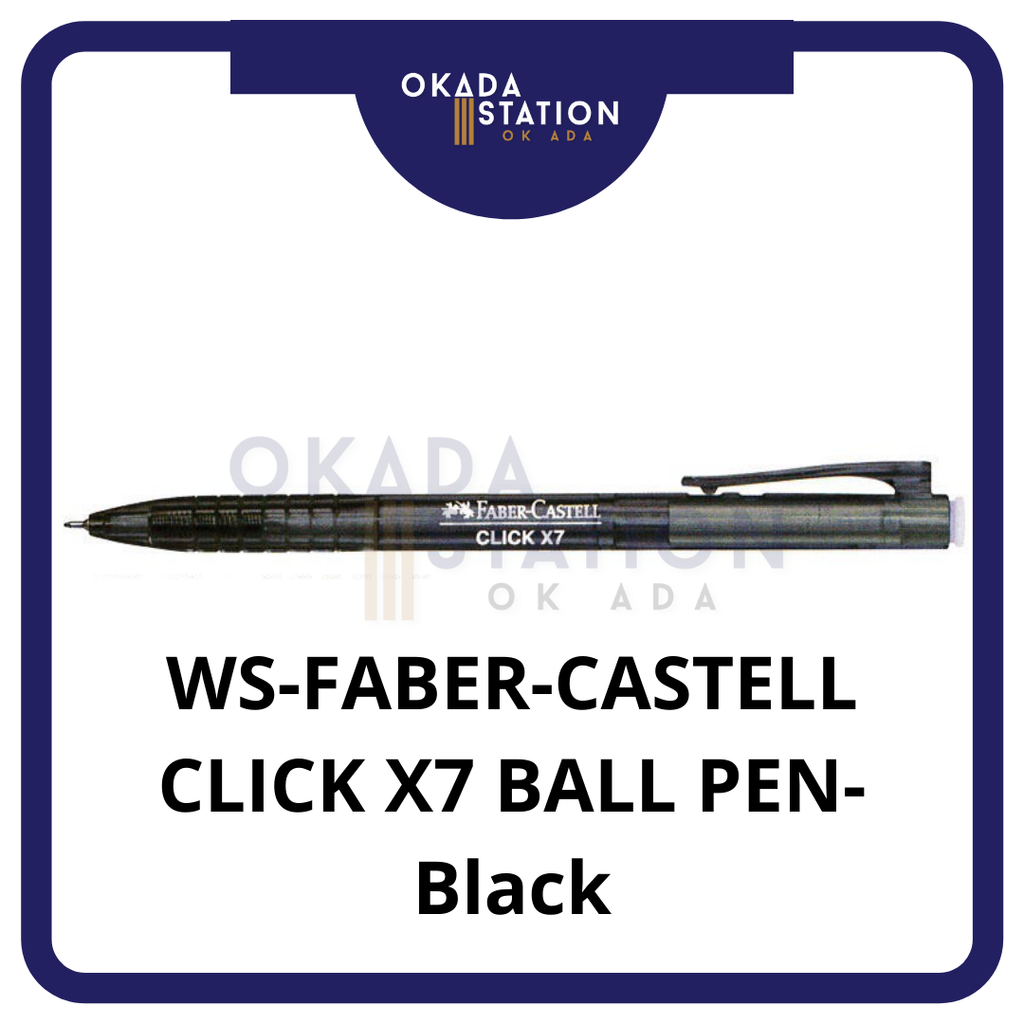 Faber Castell Click X5 X7 Retractable Ball Point Pen 0.5mm 0.7mm PACK of  6/12 Pens 