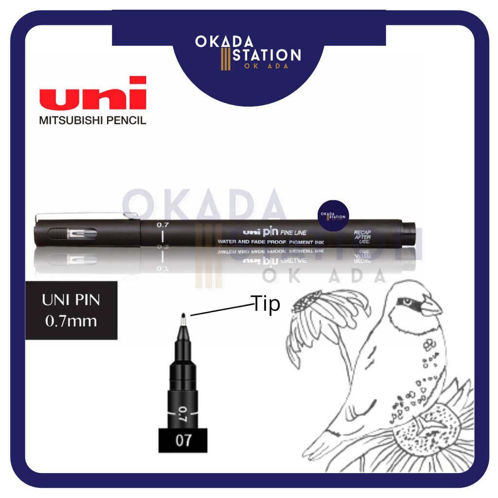 Uni PIN 07 Fine Liner Drawing Pen 0.7mm - Live in Colors