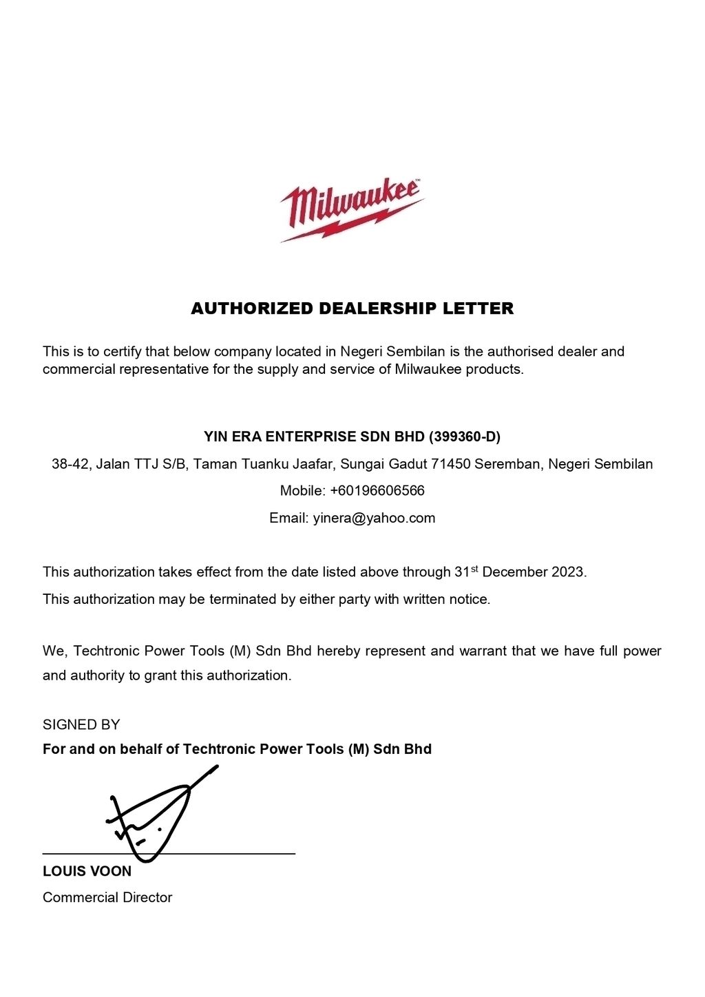 Authorized Dealership Letter - Yin Era Enterprise Sdn Bhd_page-0001