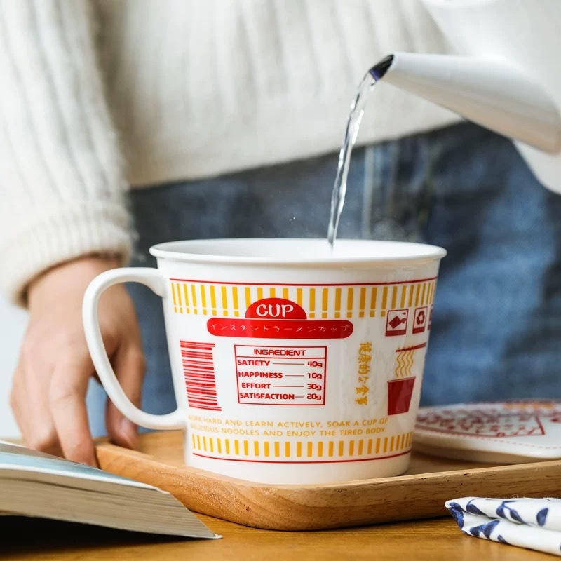 Instant Noodle Ceramic Bowl and Cup Getaholic Getaway Shopaholic