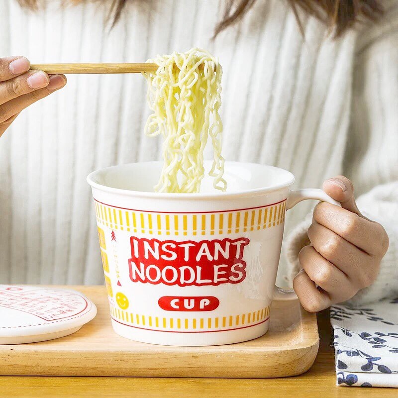 Instant Noodle Ceramic Bowl and Cup Getaholic Getaway Shopaholic