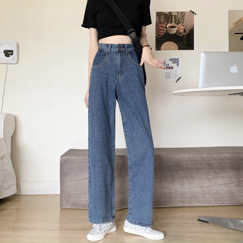 Elle Straight Cut Denim Pants 