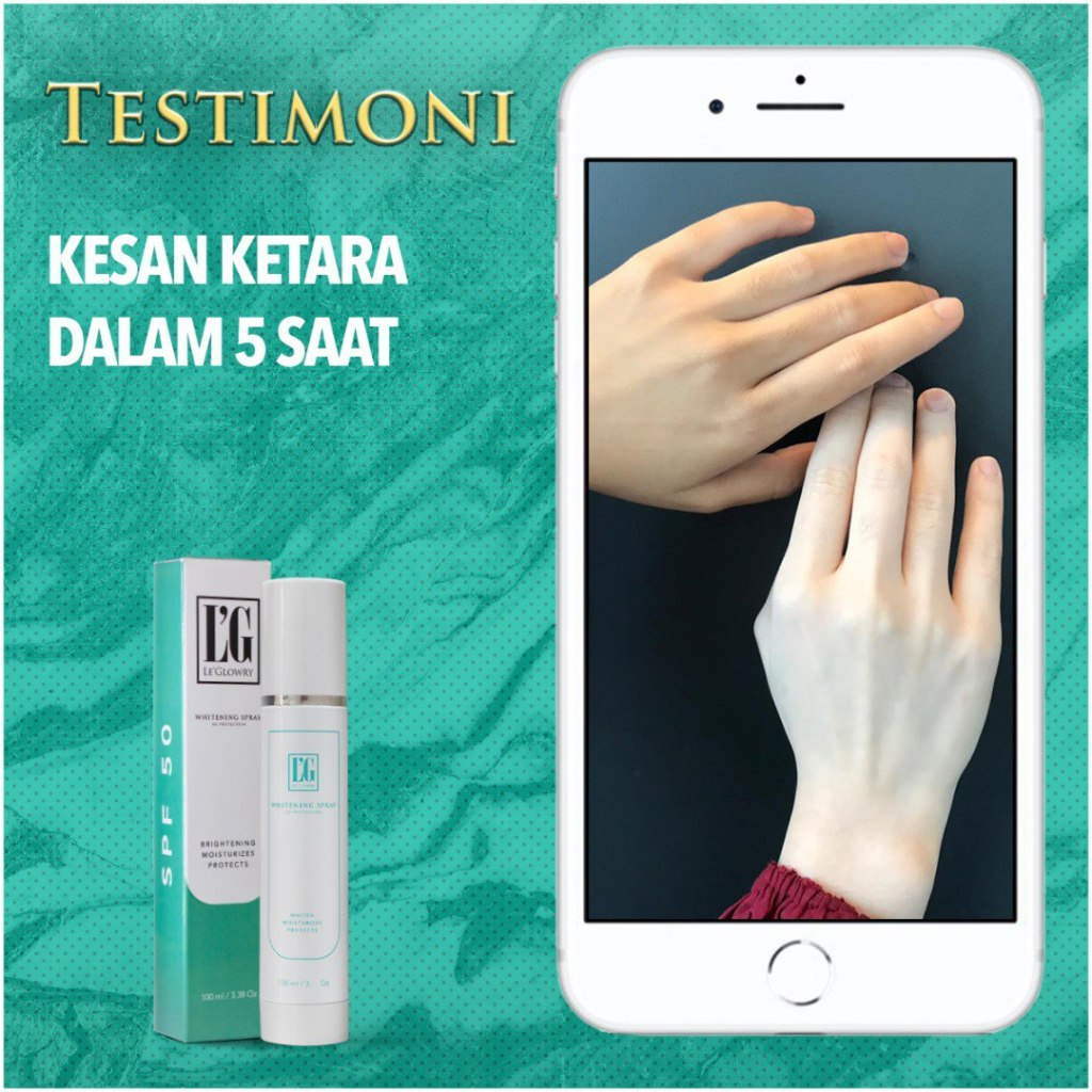 Testimoni leglowry whitening spray putihkan kulit