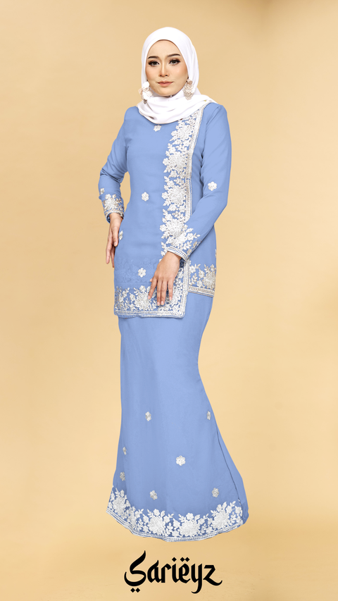 Kajol Babyblue silver