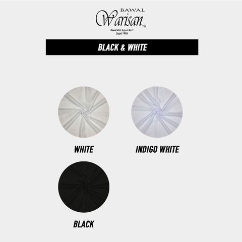 bawal warisan color chart BLACK _ WHITE