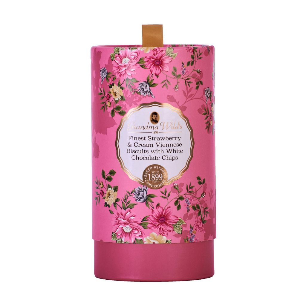 維多莉亞花卉草莓白巧克力碎片餅乾