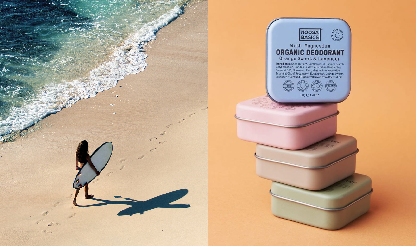 夏天不怕近距離！小眾香味控都在用的「天然偽體香神器」澳洲人氣植萃體香《Noosa Basics》快收藏！全新鋁盒輕巧設計，隨時補香好方便，流汗都是香香