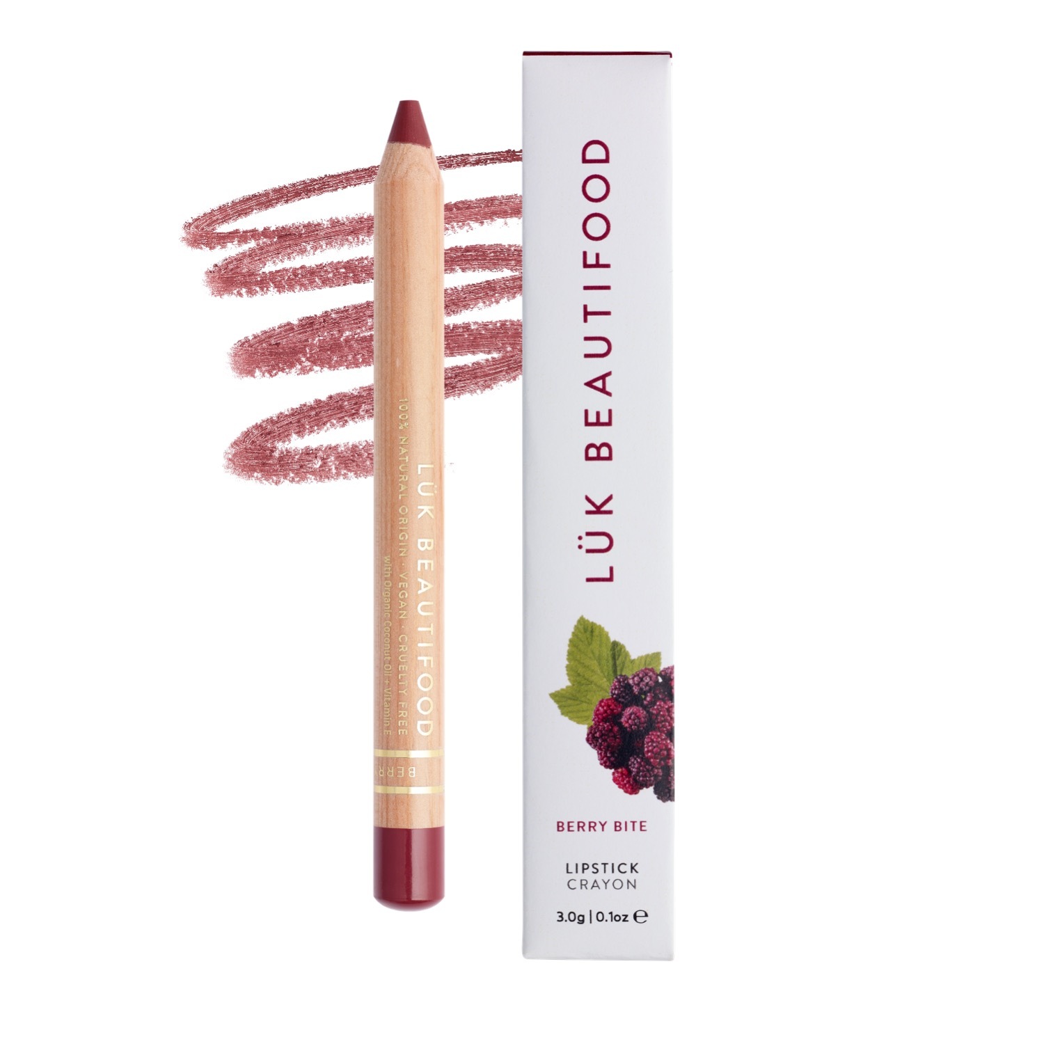 LUK Berry Bite Crayon + Swatch + Box 1500 x 1500 