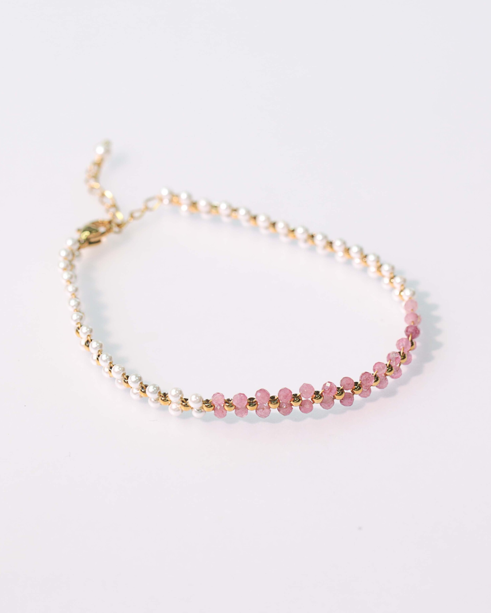 center-gemstone-pearl-stainless-steel-bracelet-B2288-2mm-Tourmaline-02