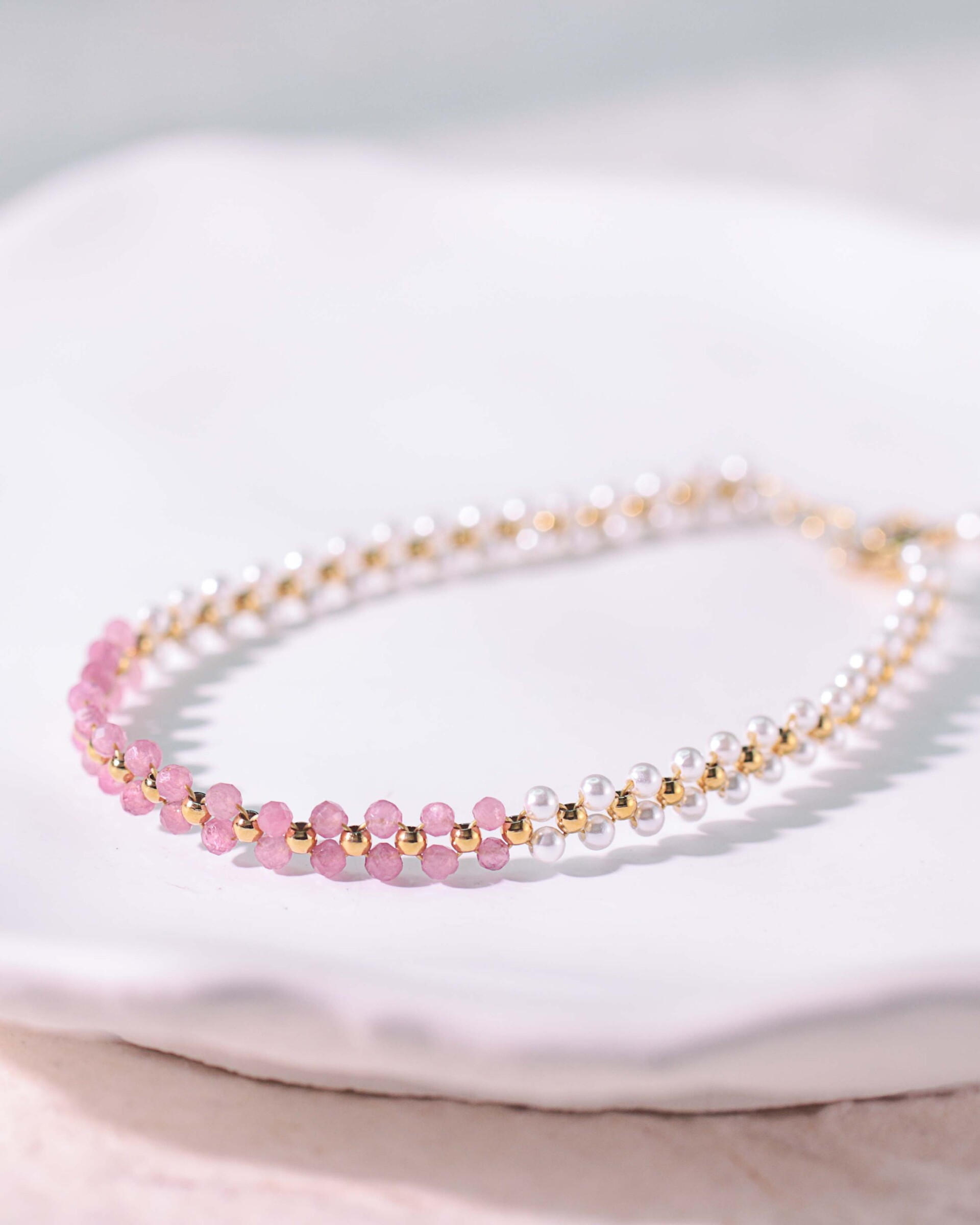 center-gemstone-pearl-stainless-steel-bracelet-B2288-2mm-Tourmaline-03
