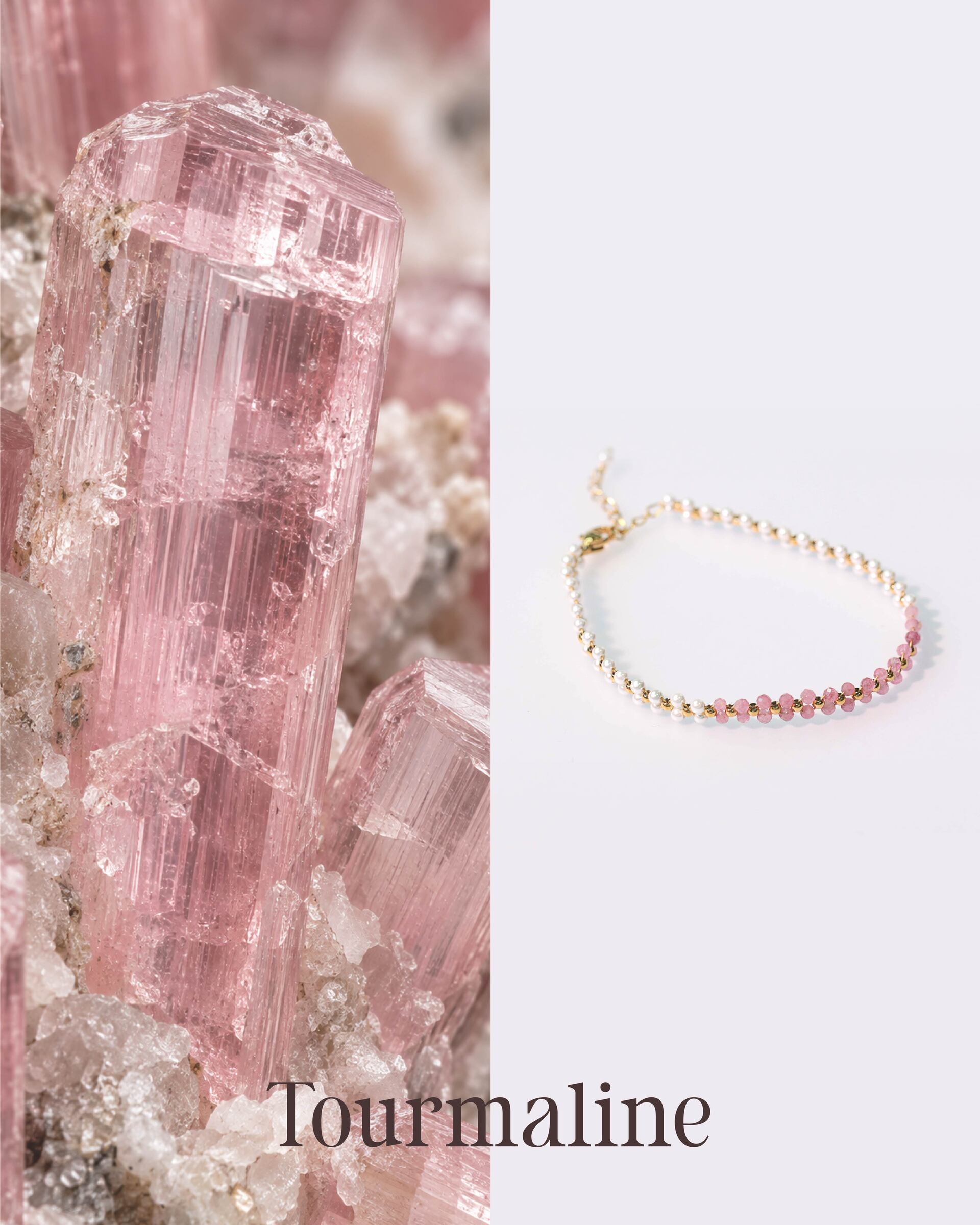 center-gemstone-pearl-stainless-steel-bracelet-B2288-2mm-Tourmaline-01