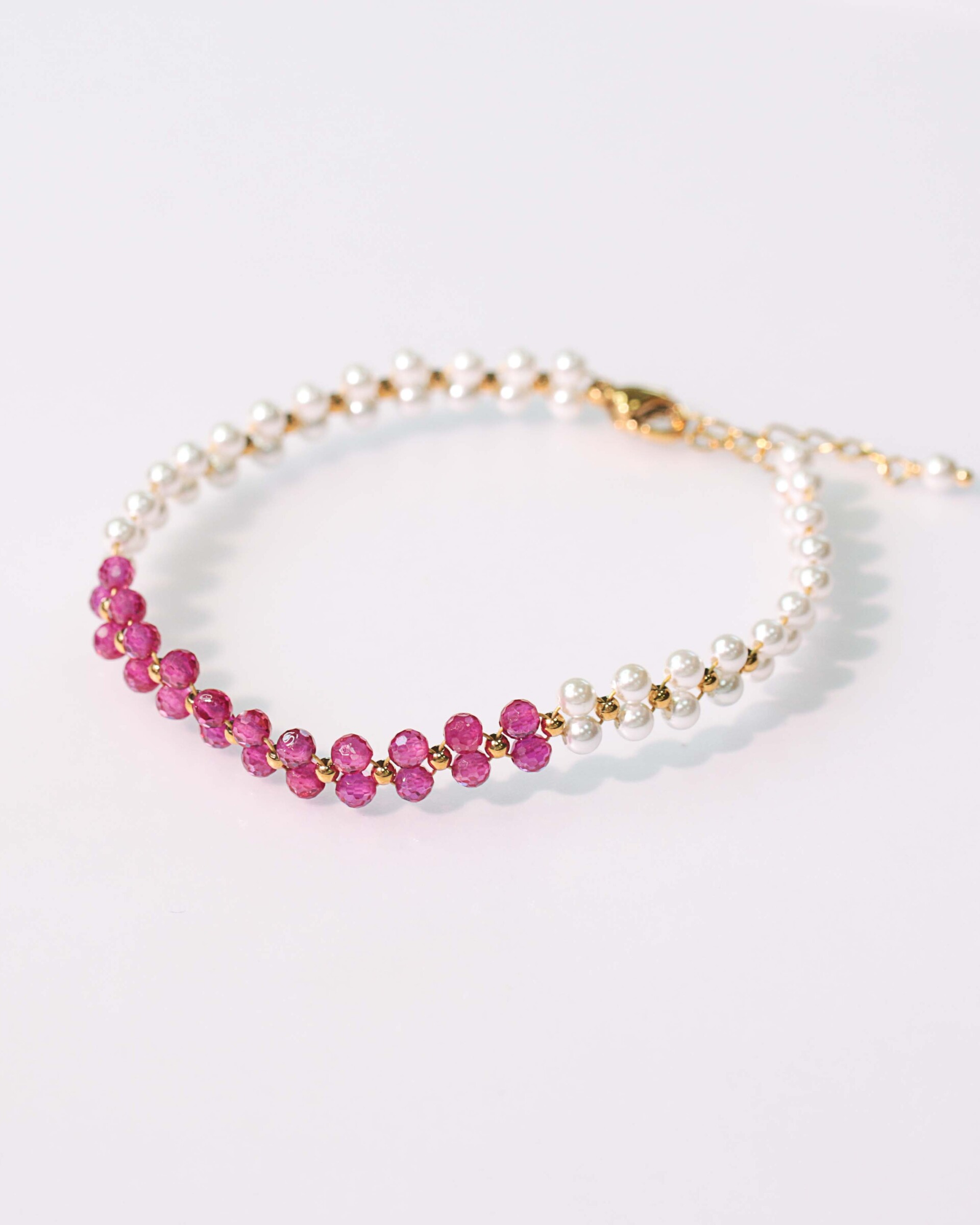 center-gemstone-pearl-stainless-steel-bracelet-B2289-3mm-Ruby-02
