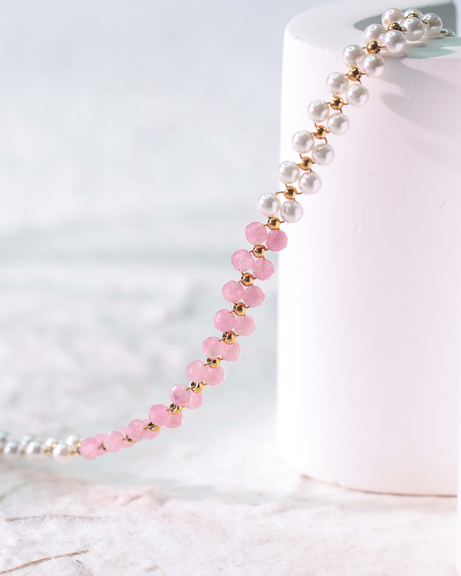 center-gemstone-pearl-stainless-steel-bracelet-B2289-3mm-Tourmaline-05