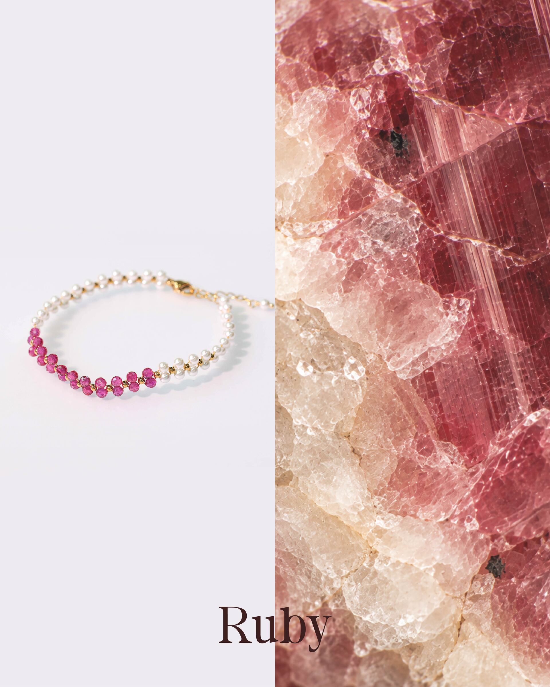 center-gemstone-pearl-stainless-steel-bracelet-B2289-3mm-Ruby-01