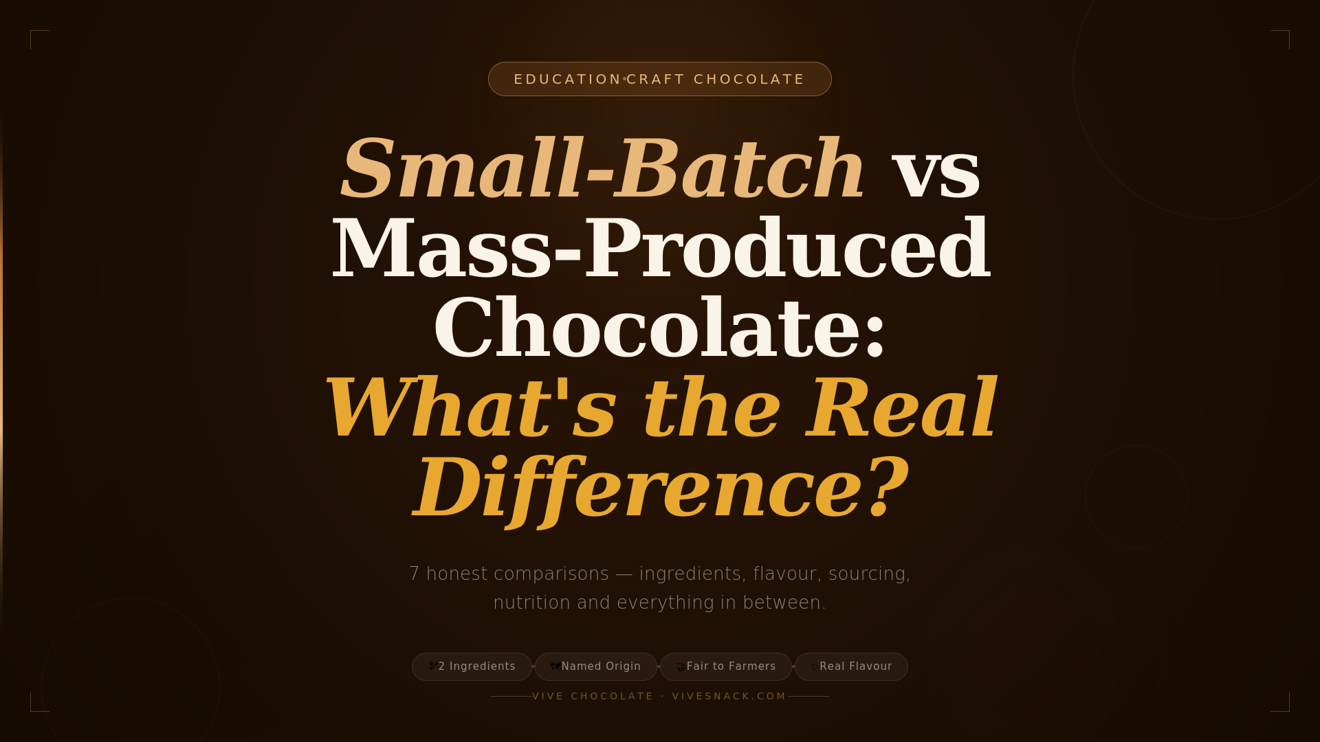 Small-Batch vs Mass-Produced Chocolate: What's the Real Difference?
