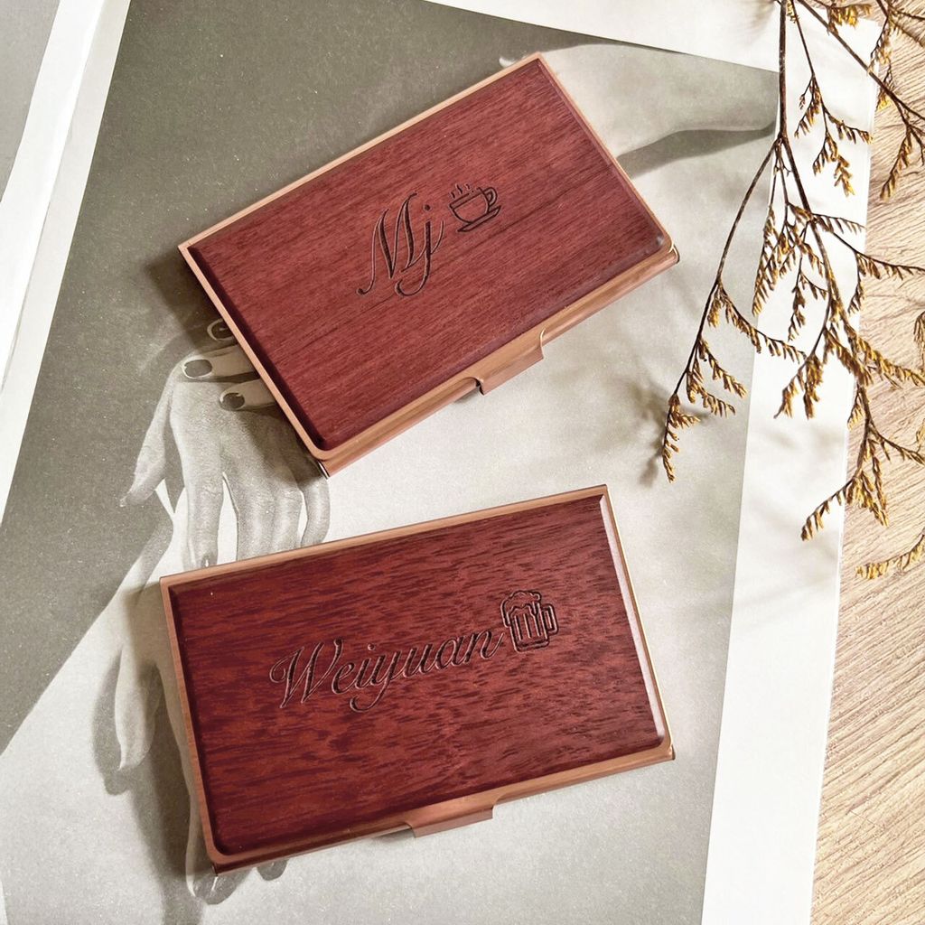 木頭面名片盒