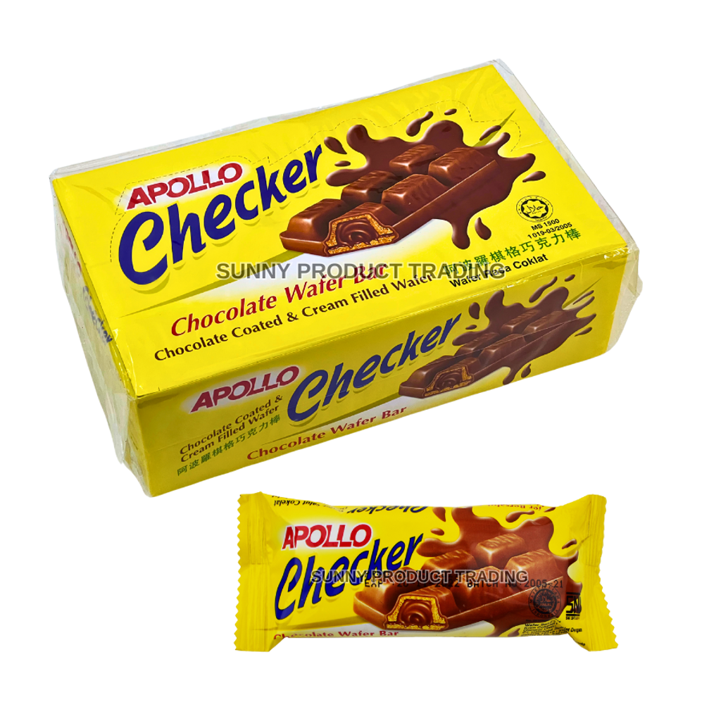 Apollo A1788 Checker Chocolate Wafer Bar [18g x 24's] 726165652051