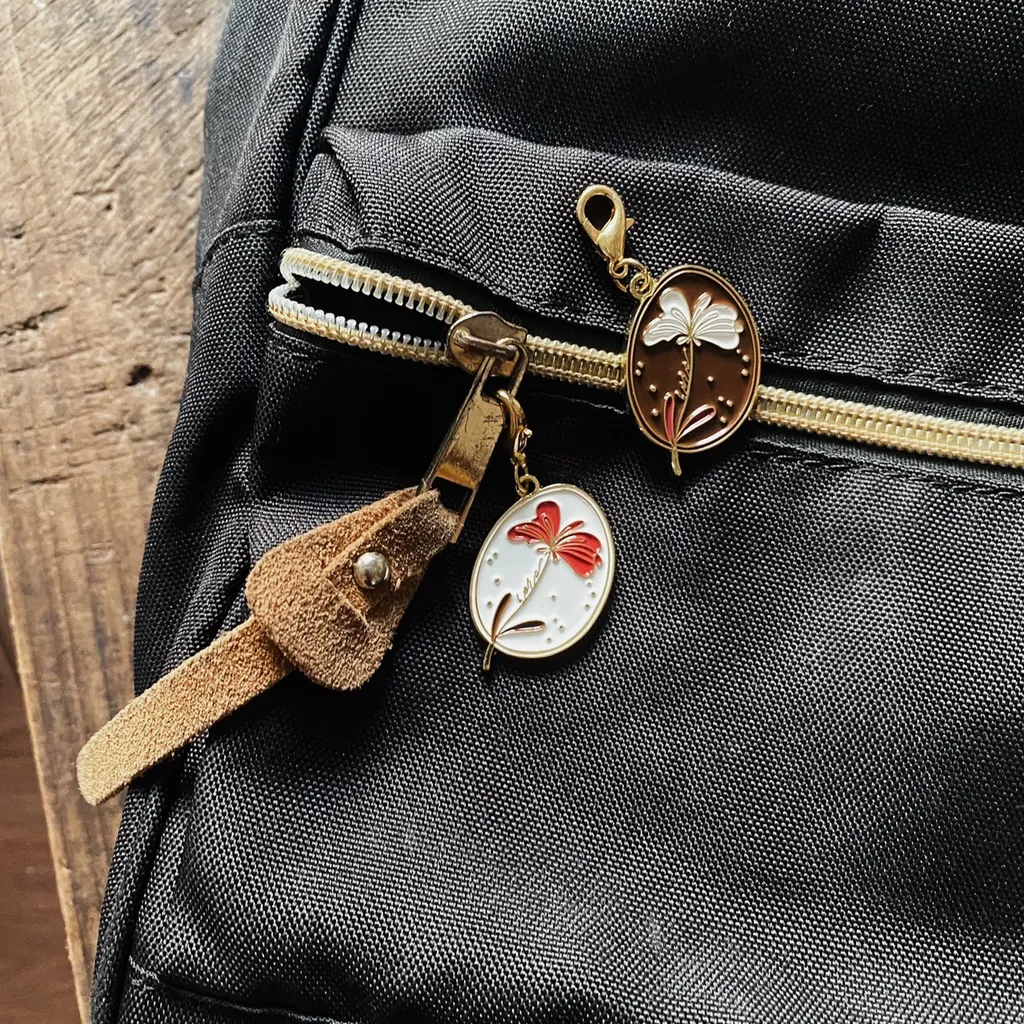 Mr. Eggplants Key Chain - Fondant Flower (2 options)