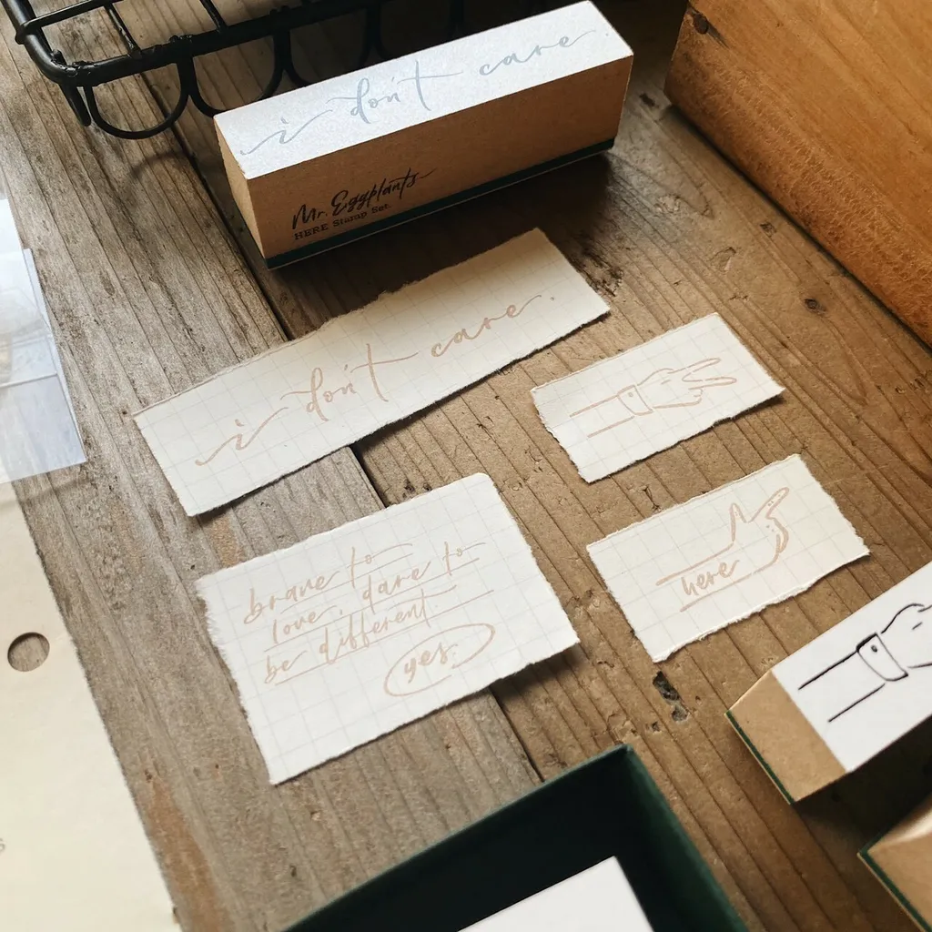 Mr. Eggplants Rubber Stamp Set - Here (4 stamps)