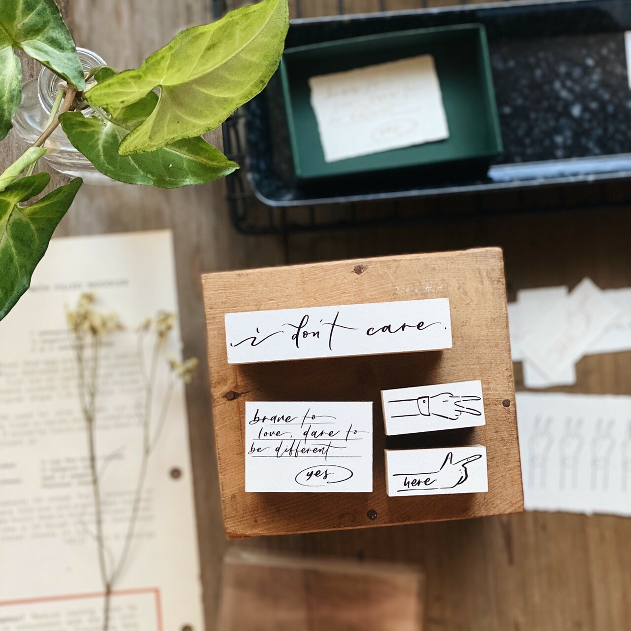 Mr. Eggplants Rubber Stamp Set - Here (4 stamps)