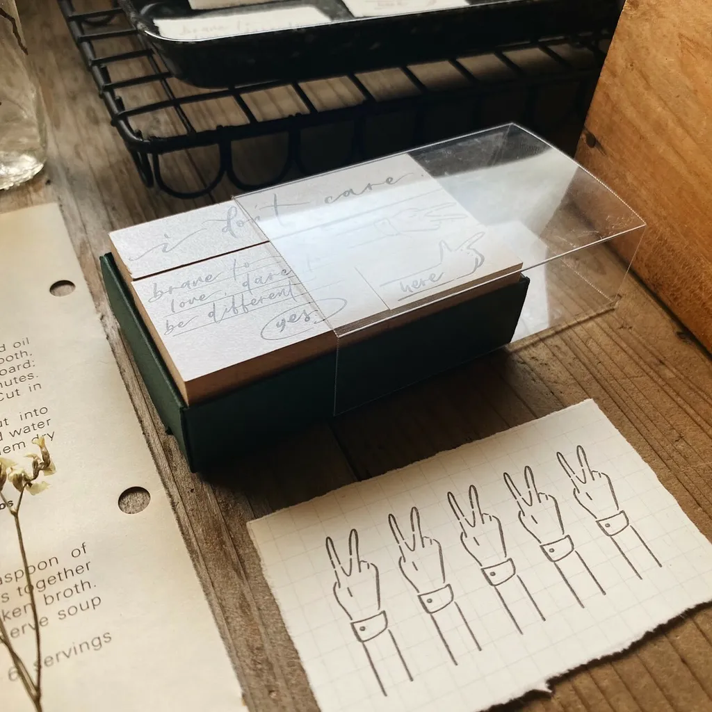 Mr. Eggplants Rubber Stamp Set - Here (4 stamps)