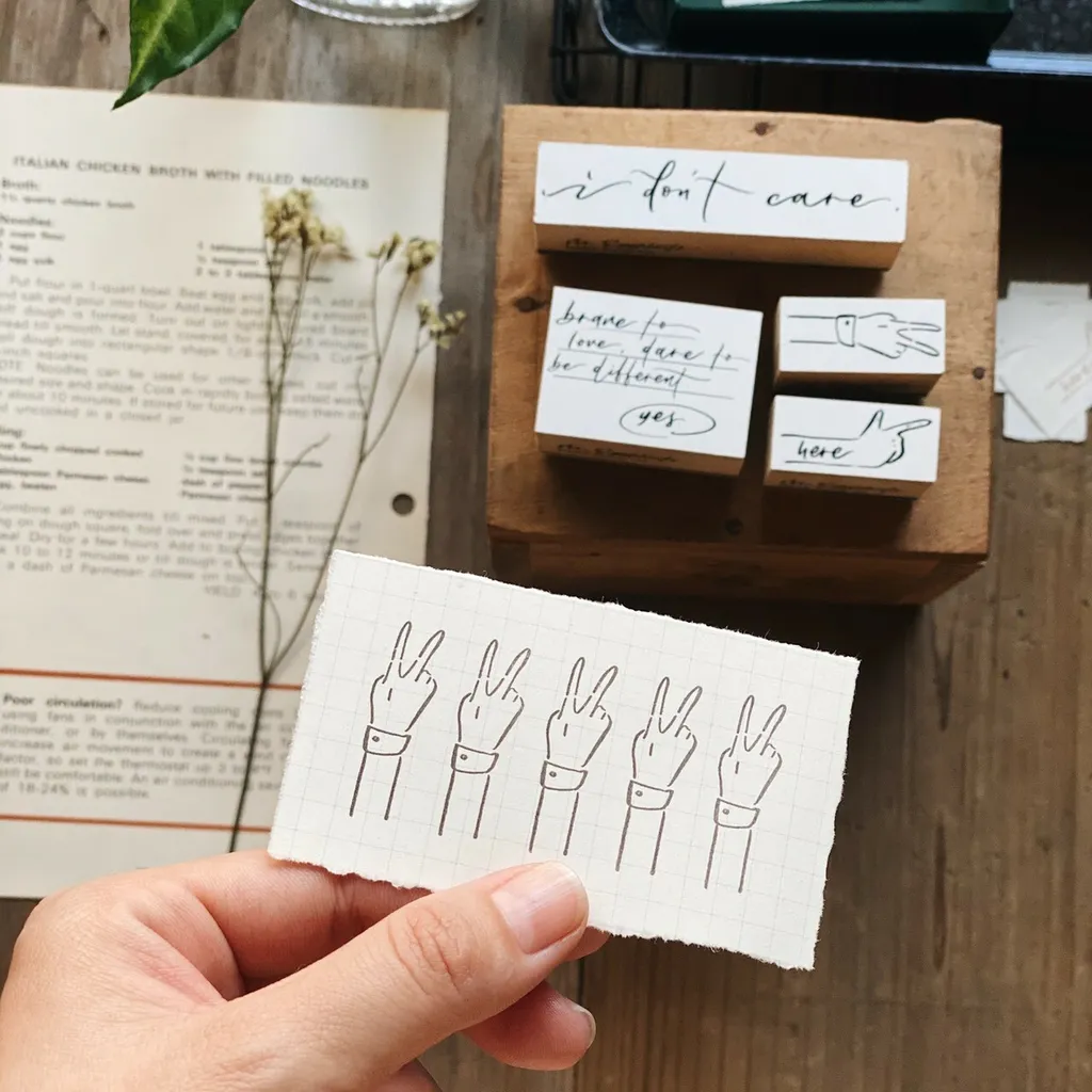 Mr. Eggplants Rubber Stamp Set - Here (4 stamps)