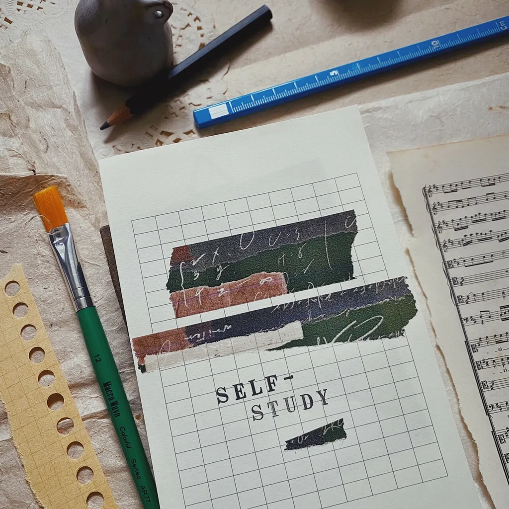 Mr. Eggplants Washi Tape - Self-Study (2.5cm)