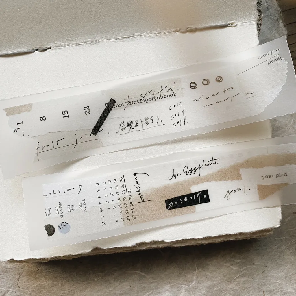 Mr. Eggplants Washi Tape - Think Note II. (2.5cm)