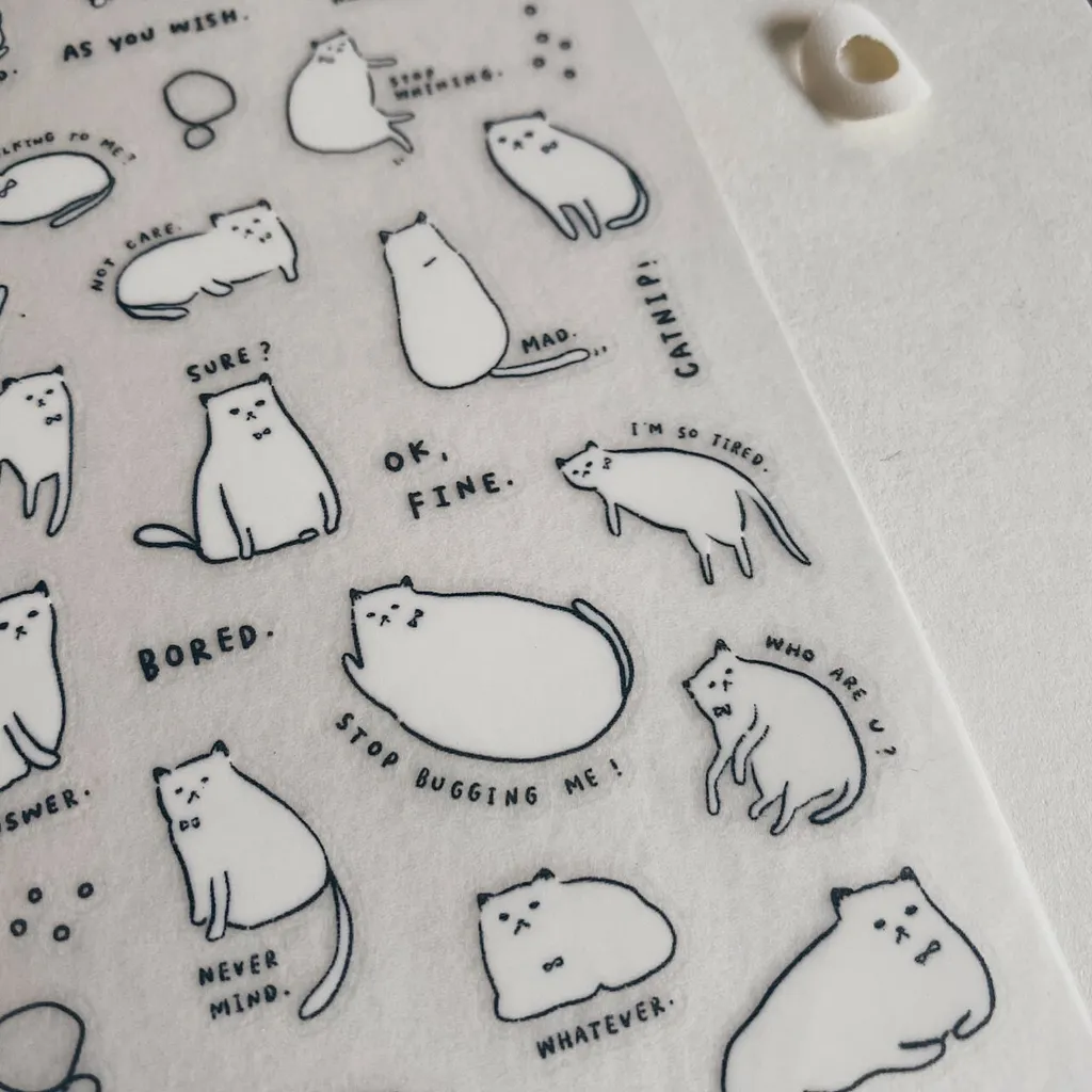 Mr. Eggplants Transfer Sticker - Soft Kitty