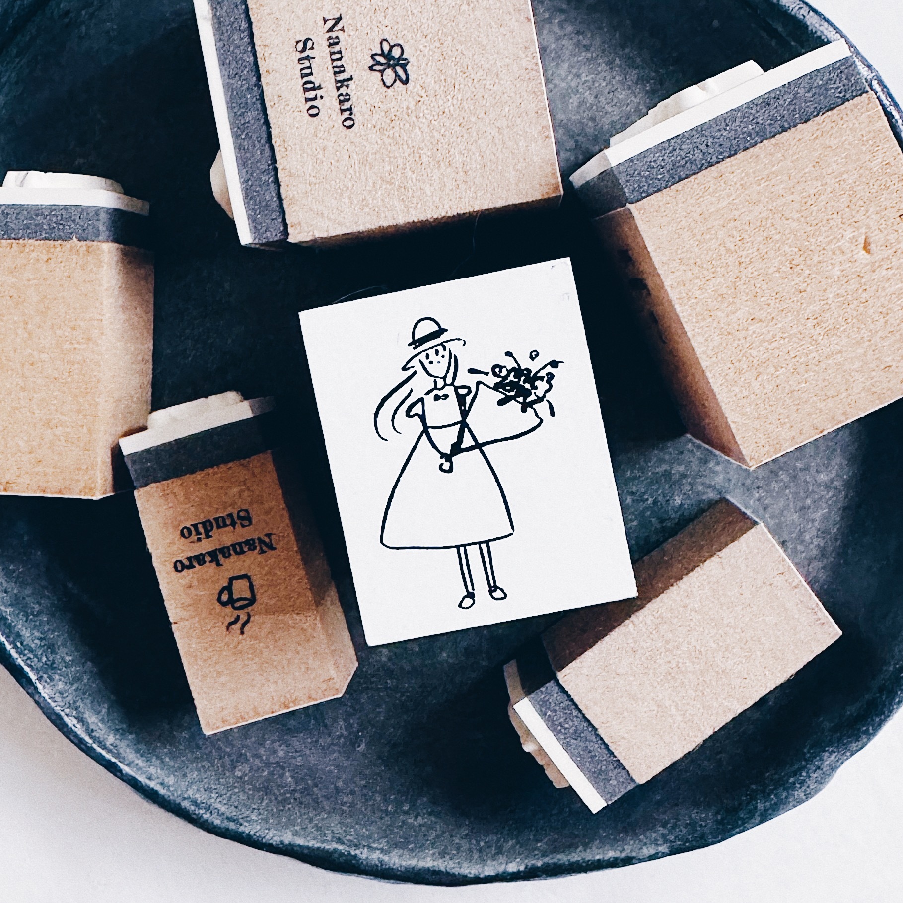 Mr. Eggplants Her Rubber Stamp - Bouquet