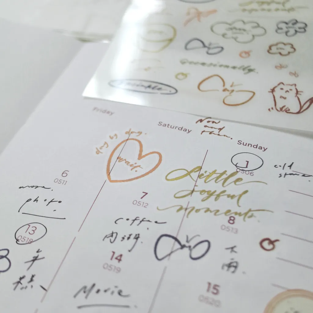 Mr. Eggplants Transfer Sticker Set - Little Joyful Moments (2 sheets)